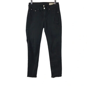 Rag & Bone For Intermix‎ Capri Jeans Womens 27 Ankle Zip Green Cotton Denim